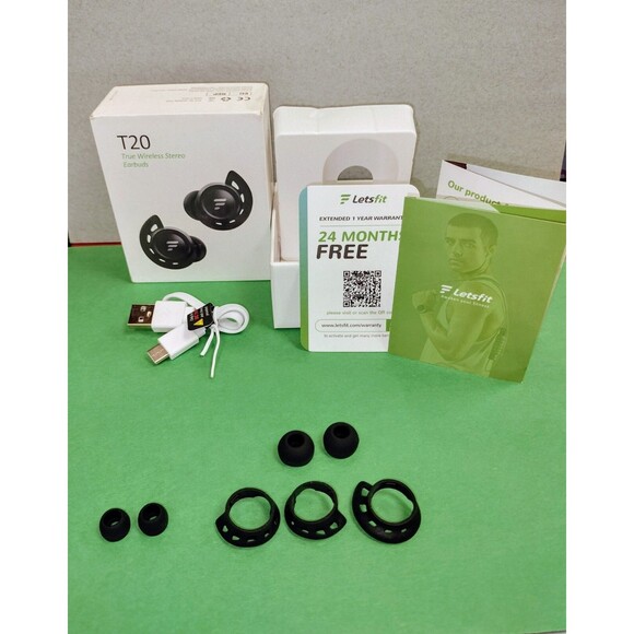 Letsfit T20 Wireless Stereo Earbuds Accessories ONLY Lets Fit Charger Cord Pads - Picture 6 of 9